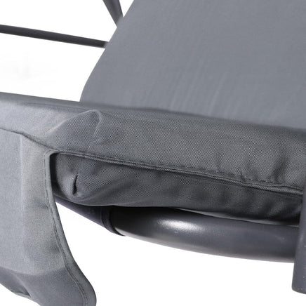 Gardeon Outdoor Swing Chair Garden Chair Bench Furniture Canopy 3 Seater Grey Furniture Kings Warehouse 