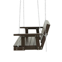 Gardeon Porch Swing Chair with Chain Outdoor Furniture 3 Seater Bench Wooden Brown Furniture Kings Warehouse 