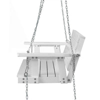 Gardeon Porch Swing Chair with Chain Outdoor Furniture 3 Seater Bench Wooden White Furniture Kings Warehouse 