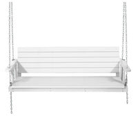 Gardeon Porch Swing Chair with Chain Outdoor Furniture 3 Seater Bench Wooden White garden supplies Kings Warehouse 