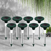 Gardeon Snake Repeller 8X Solar LED Pulse Plus Ultrasonic Pest Rodent Repellent Pet Care Kings Warehouse 