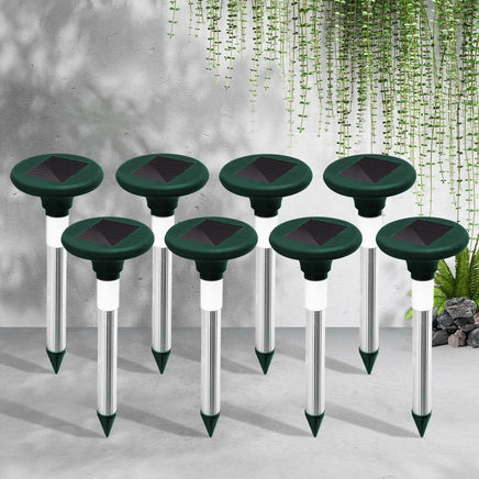 Gardeon Snake Repeller 8X Solar LED Pulse Plus Ultrasonic Pest Rodent Repellent Pet Care Kings Warehouse 