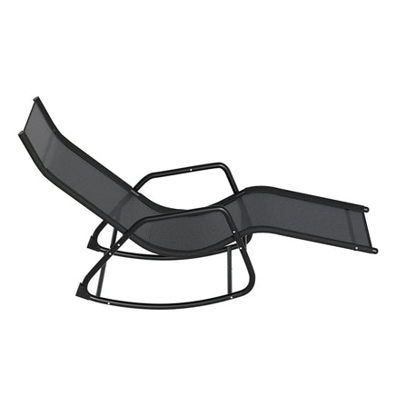 Gardeon Sun Lounge Rocking Chair Outdoor Lounger Patio Furniture Pool Garden Furniture Kings Warehouse 
