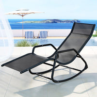 Gardeon Sun Lounge Rocking Chair Outdoor Lounger Patio Furniture Pool Garden Furniture Kings Warehouse 