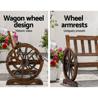 Gardeon Wooden Wagon Wheel Chair Kings Warehouse 