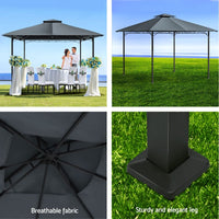 Gazebo 3x3 Party Marquee Outdoor Wedding Party Tent Iron Art Canopy Kings Warehouse 