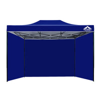 Gazebo 3x4.5 Pop Up Marquee Folding Tent Wedding Gazebos Camping Outdoor Shade Canopy Blue Home & Garden Kings Warehouse 