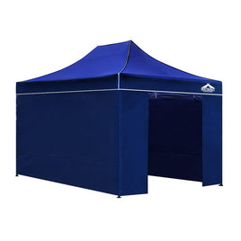 Gazebo 3x4.5 Pop Up Marquee Folding Tent Wedding Gazebos Camping Outdoor Shade Canopy Blue Home & Garden Kings Warehouse 