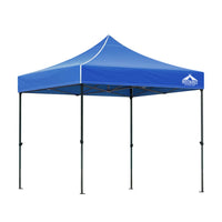Gazebo Pop Up 3x3m w/Base Podx4 Marquee Folding Outdoor Wedding Camping Tent Shade Canopy Blue Home & Garden Kings Warehouse 