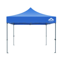 Gazebo Pop Up 3x3m w/Base Podx4 Marquee Folding Outdoor Wedding Camping Tent Shade Canopy Blue Home & Garden Kings Warehouse 
