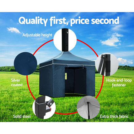 Gazebo Pop Up Marquee 3x3 Outdoor Camping Gazebos Tent Wedding Folding Kings Warehouse 