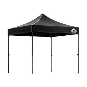 Gazebo Pop Up Marquee 3x3m Folding Tent Wedding Outdoor Camping Canopy Gazebos Shade Black Home & Garden Kings Warehouse 