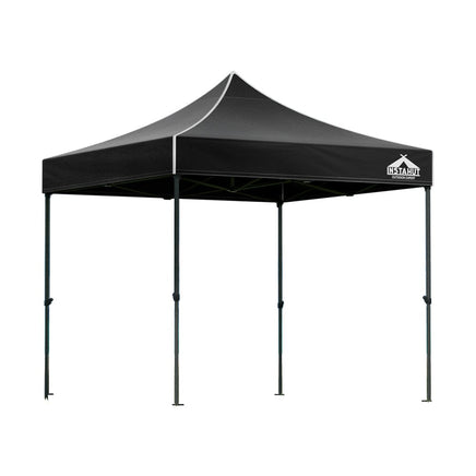 Gazebo Pop Up Marquee 3x3m Folding Tent Wedding Outdoor Camping Canopy Gazebos Shade Black Home & Garden Kings Warehouse 