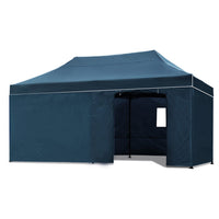Gazebo Pop Up Marquee 3x6 Folding Tent Wedding Metal Gazebos Navy Kings Warehouse 