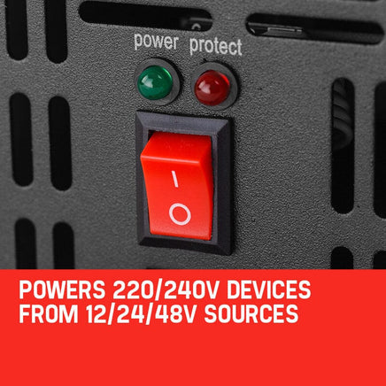 GENPOWER Pure Sine Wave 2000W/4000W 12V/240V Power Inverter Caravan Boat CarPlug Kings Warehouse 