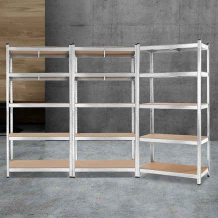 Giants 3x1.8M Warehouse Shelving Rack Racking Garage Metal Storage Shelves Tools Kings Warehouse 