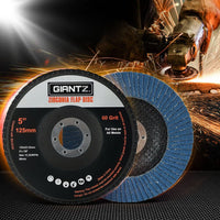 Giantz 100 PCS Zirconia Sanding Flap Disc 5  125mm 60Grit Angle Grinding Wheel Summer Sale KingsWarehouse 