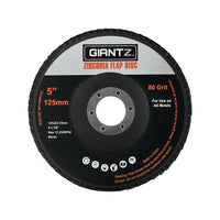 Giantz 100 PCS Zirconia Sanding Flap Disc 5  125mm 80Grit Angle Grinding Wheel Summer Sale KingsWarehouse 