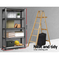 Giantz 1.5M Garage Shelving Warehouse Rack Pallet Racking Storage Shelf Charcoal Tools Kings Warehouse 