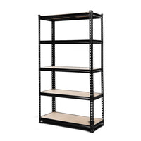 Giantz 1.5M Garage Shelving Warehouse Rack Pallet Racking Storage Shelve Black Tools Kings Warehouse 