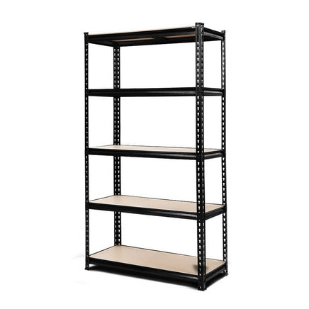 Giantz 1.5M Garage Shelving Warehouse Rack Pallet Racking Storage Shelve Black Tools Kings Warehouse 