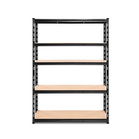 Giantz 1.8M Garage Shelving Warehouse Rack Pallet Racking Storage Shelve Black Tools Kings Warehouse 