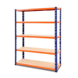 Giantz 1.8M Garage Shelving Warehouse Rack Pallet Racking Storage Shelve Blue Tools Kings Warehouse 