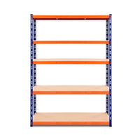 Giantz 1.8M Garage Shelving Warehouse Rack Pallet Racking Storage Shelve Blue Tools Kings Warehouse 