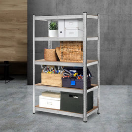 Giantz 1.8M Warehouse Racking Rack Shelving Garage Steel Metal Storage Shelves Silver Tools Kings Warehouse 