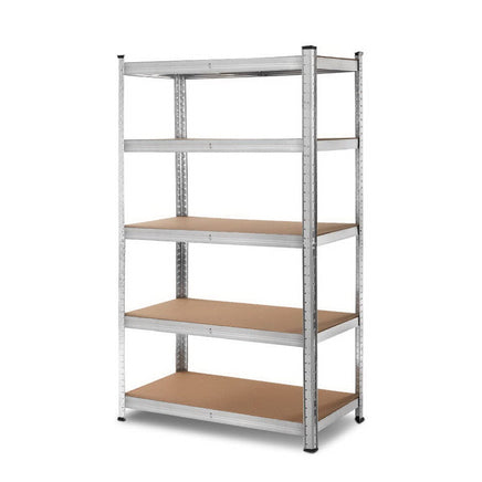 Giantz 1.8M Warehouse Racking Rack Shelving Garage Steel Metal Storage Shelves Silver Tools Kings Warehouse 