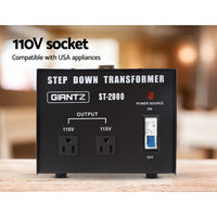 Giantz 2000 Watt Step Down Transformer Tools Kings Warehouse 