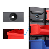 Giantz 24 Storage Bin Rack Wall Mounted Tools Kings Warehouse 