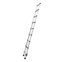 Giantz 2.6M Telescopic Ladder Aluminium Extension Extendable Steps Adjustable Height Tools Kings Warehouse 