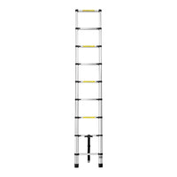Giantz 2.6M Telescopic Ladder Aluminium Extension Extendable Steps Adjustable Height Tools Kings Warehouse 