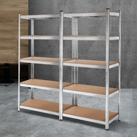 Giantz 2x1.8M Garage Shelving Warehouse Rack Pallet Racking Storage Shelf Silver Tools Kings Warehouse 
