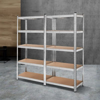 Giantz 2x1.8M Garage Shelving Warehouse Rack Pallet Racking Storage Shelf Silver Tools Kings Warehouse 