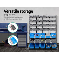 Giantz 47 Storage Bin Rack Free Stand Steel Stand Tools Kings Warehouse 