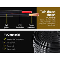 Giantz 4MM 30M Twin Core Wire Electrical Cable Extension Car 450V 2 Sheath Auto Accessories Kings Warehouse 