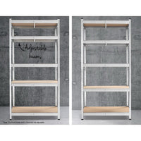 Giantz 5x1.8M Garage Shelving Warehouse Rack Pallet Racking Storage Shelf Silver Tools Kings Warehouse 