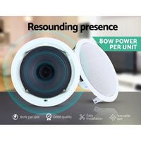 Giantz 6 Inch Ceiling Speakers In Wall Speaker Home Audio Stereos Tweeter 6pcs Audio & Video Kings Warehouse 