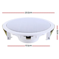 Giantz 6 Inch Ceiling Speakers In Wall Speaker Home Audio Stereos Tweeter 6pcs Audio & Video Kings Warehouse 