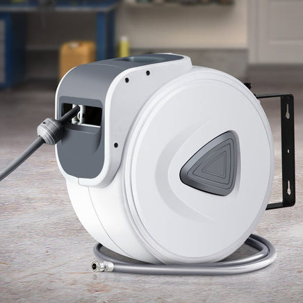 Giantz Air Hose Reel 10m Retractable Rewind Swivel Wall Mount Compressor Garage Summer Outdoor Living Kings Warehouse 