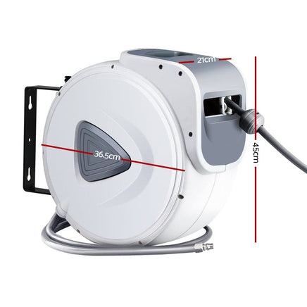 Giantz Air Hose Reel 20m Retractable Rewind Swivel Wall Mount Compressor Garage Tools Kings Warehouse 