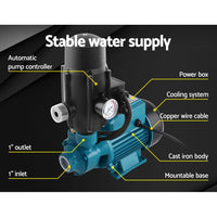 Giantz Auto Peripheral Pump Clean Water Garden Farm Rain Tank Irrigation QB60 Tools Kings Warehouse 