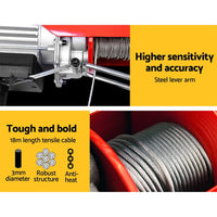 Giantz Electric Hoist Winch 125/250KG Cable 18M Rope Tool Remote Chain Lifting Auto Accessories Kings Warehouse 