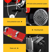 Giantz Electric Hoist Winch 125/250KG Cable 18M Rope Tool Remote Chain Lifting Auto Accessories Kings Warehouse 