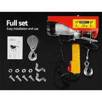 Giantz Electric Hoist Winch 125/250KG Cable 18M Rope Tool Remote Chain Lifting Auto Accessories Kings Warehouse 