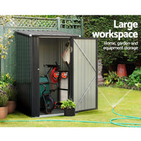 Giantz Garden Shed Sheds Outdoor Tool 0.99x1.04M Storage Workshop House Galvanised Steel Kings Warehouse 