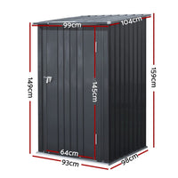 Giantz Garden Shed Sheds Outdoor Tool 0.99x1.04M Storage Workshop House Galvanised Steel Kings Warehouse 