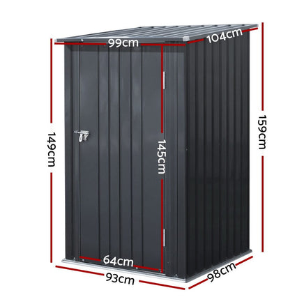 Giantz Garden Shed Sheds Outdoor Tool 0.99x1.04M Storage Workshop House Galvanised Steel Kings Warehouse 
